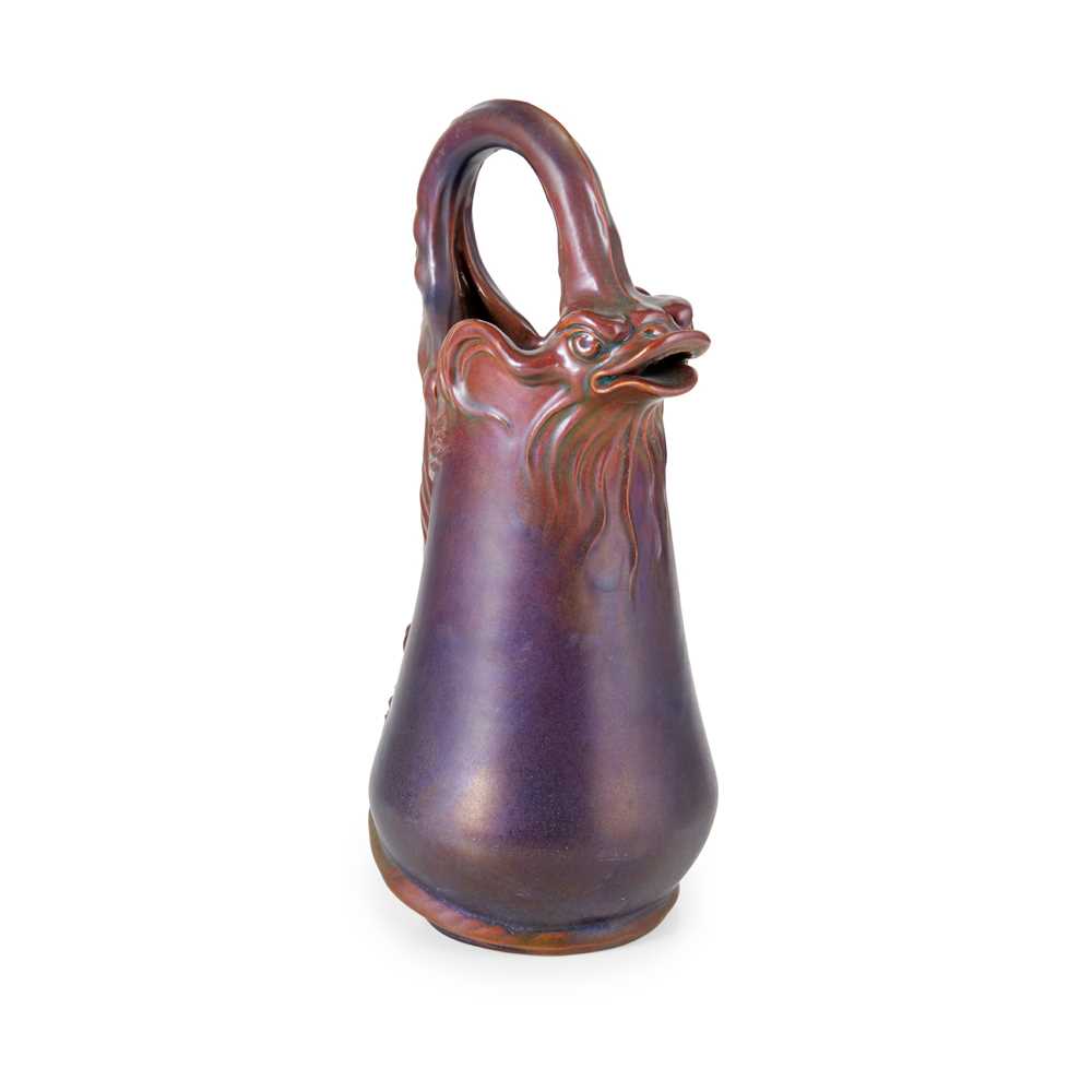 ZSOLNAY, PÉCS DRAGON PITCHER, CIRCA