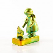 ZSOLNAY PECS FIGURINE IRIDESCE