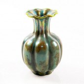ZSOLNAY PECS IRIDESCENT GREEN
