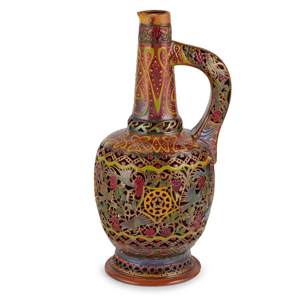 ZSOLNAY, PÉCS PERSIAN STYLE PITCHER
