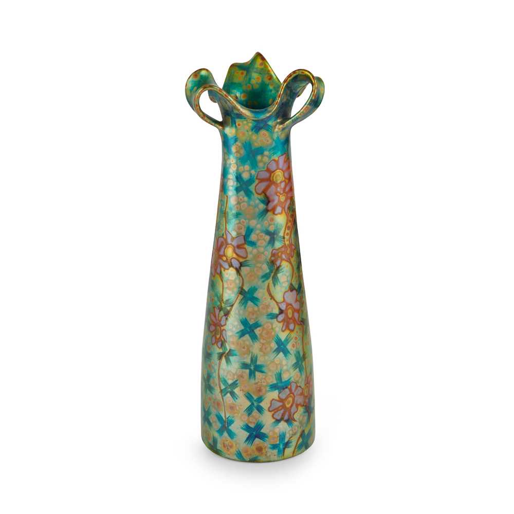 ZSOLNAY, PÉCS TALL VASE, CIRCA 1900