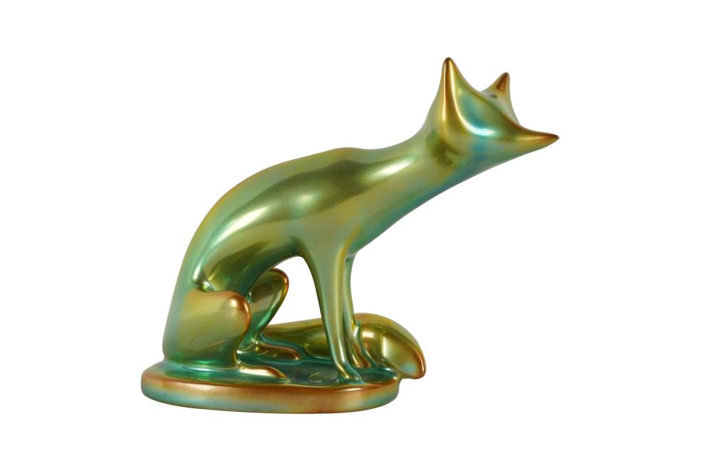 ZSOLNAY PORCELAIN FIGURE OF A