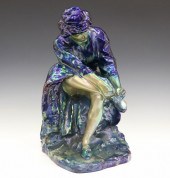 ZSOLNAY POTTERY FIGUREA Turn o
