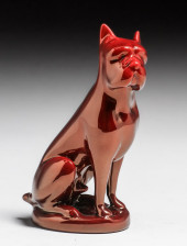 ZSOLNAY POTTERY RED IRIDESCENT