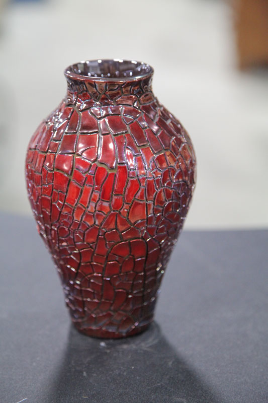 ZSOLNAY VASE. Iridescent 