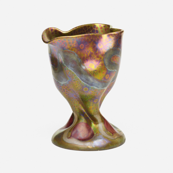 Zsolnay. Vase with snails and