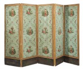ZUBER-STYLE FIVE-PANEL SCREENC