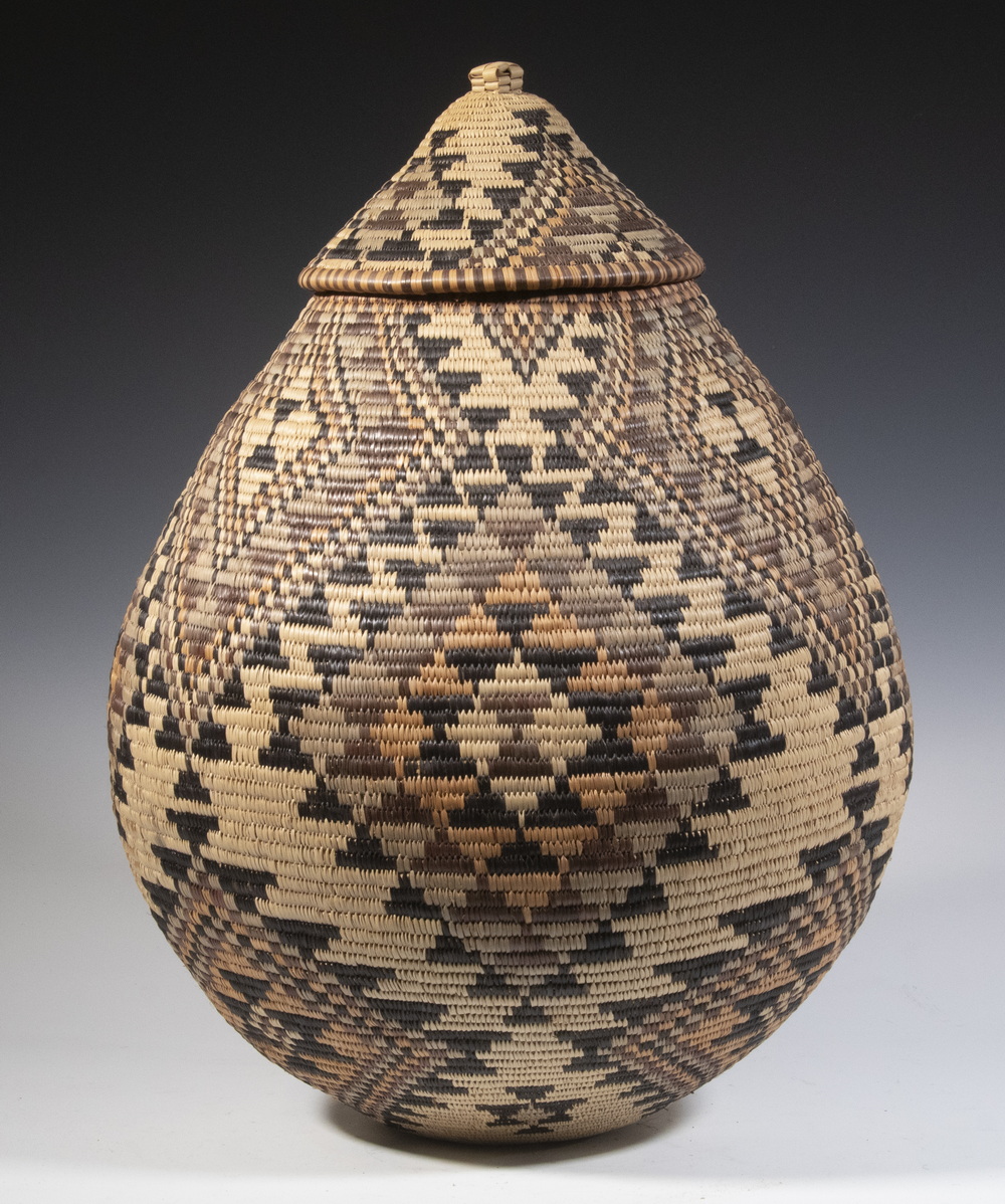 ZULU BEER BASKET, WOVEN BY