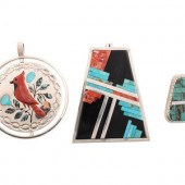 Zuni and Pueblo Silver Pendant