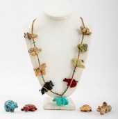 ZUNI CARVED STONE HEISHI NECKL
