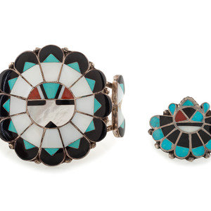 Zuni Channel Inlay Sunface Cuff