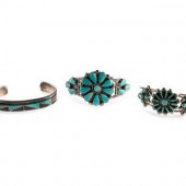 Zuni Cuff Bracelets, with Inla