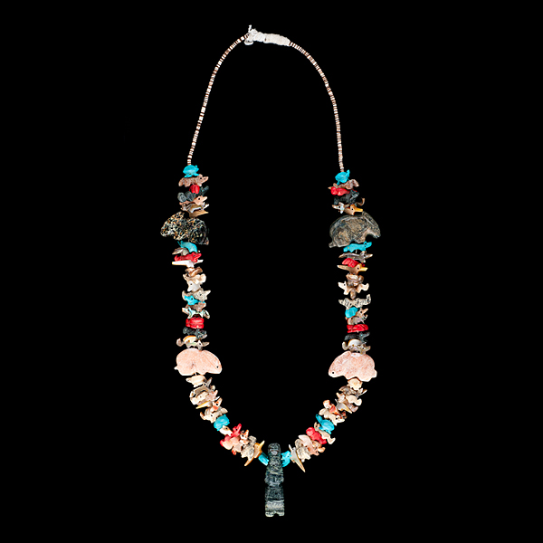Zuni Fetish Necklace with Rabbits