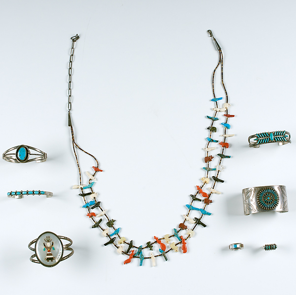 Zuni Fetish Plus Zuni Jewelry lot