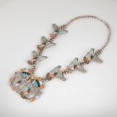 ZUNI HUMMING BIRD NECKLACE ON