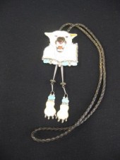 Zuni Indian Bolo Tie figural c
