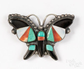ZUNI, INDIAN INLAID BUTTERFLY