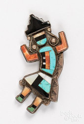 ZUNI, INDIAN INLAID DANCER BRO
