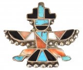 ZUNI INLAID SILVER KNIFEWING G