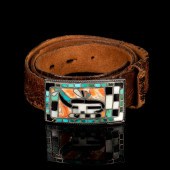 ZUNI, INLAY BUCKLE OF ZUNI RAI