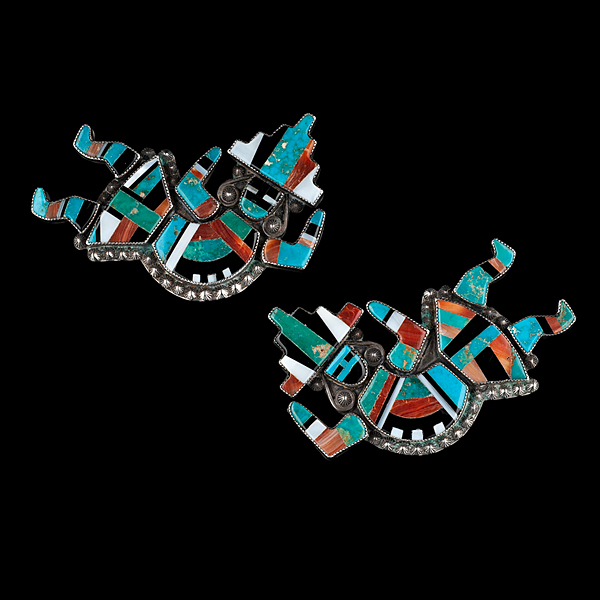 Zuni Inlay Rainbow Guardian Pins