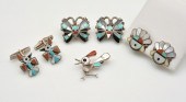 ZUNI JEWELRY, SILVER W/ MULTIS