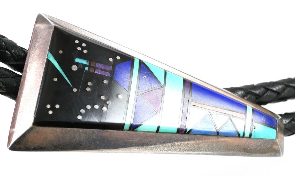 ZUNI JIM HARRISON INLAID BOLO