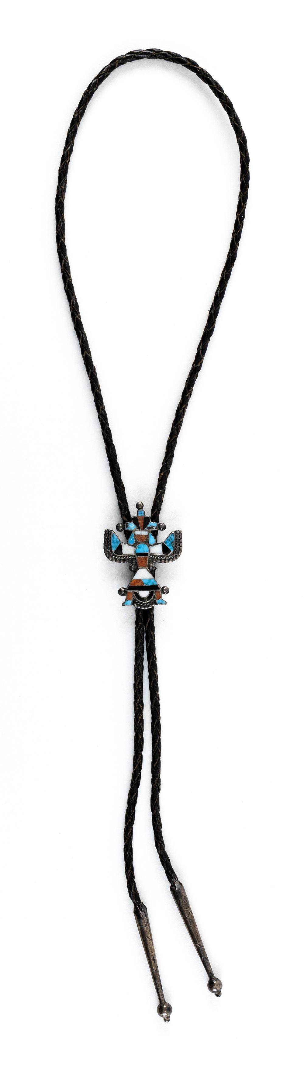 ZUNI KNIFEWING KACHINA BOLO TIE
