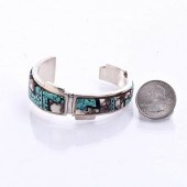 ZUNI MULTI-STONE INLAY SILVER