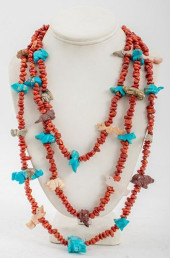 ZUNI NATIVE AMERICAN CORAL CAR