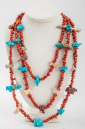 ZUNI NATIVE AMERICAN CORAL CAR