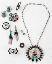 ZUNI NATIVE AMERICAN INLAID SI