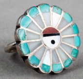 ZUNI NATIVE AMERICAN SILVER MU