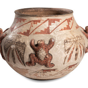 Zuni Polychrome Frog Pottery Jar