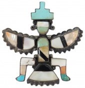 ZUNI PUEBLO MULTI-STONE INLAY