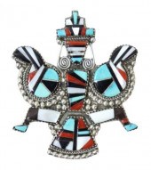ZUNI PUEBLO MULTI-STONE KNIFEW