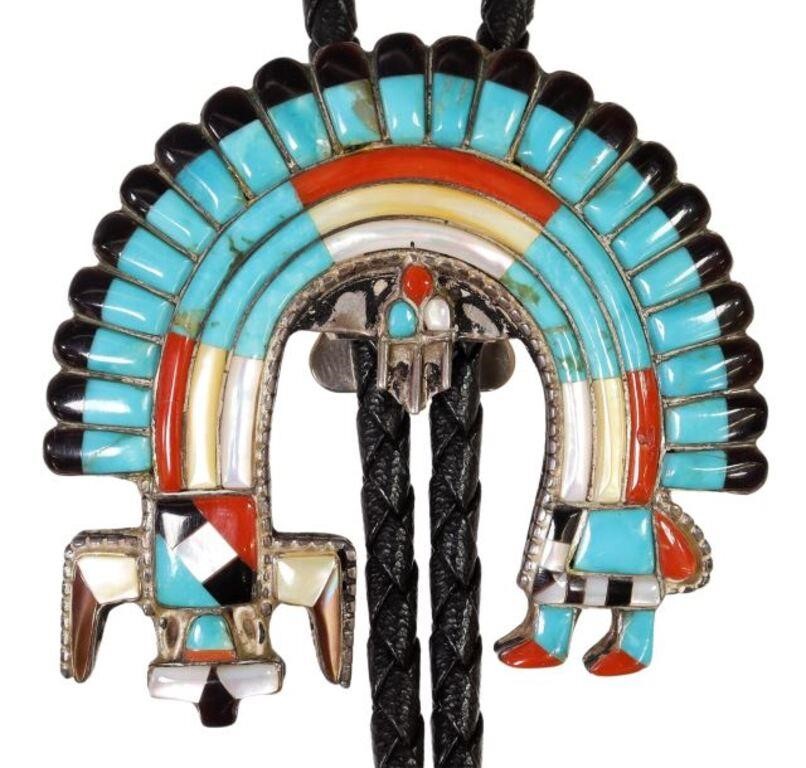 ZUNI PUEBLO MULTISTONE INLAY