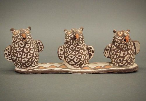 ZUNI PUEBLO OWL GROUPINGAn early
