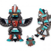 Zuni Silver and Mosaic Inlay P