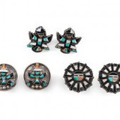 Zuni Silver and Mosaic Inlay E