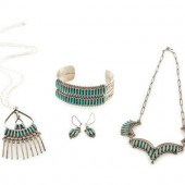Zuni Silver and Needle Point T