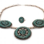 Zuni Silver and Needle Point T