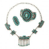 Zuni Silver and Petit Point Tu