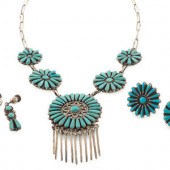 Zuni Silver and Petit Point Tu