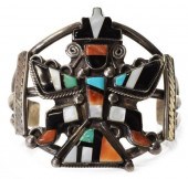 ZUNI SILVER INLAID KNIFEWING G