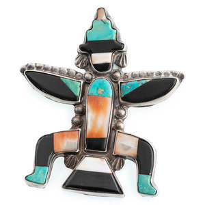 Zuni Silver Knifewing Pin /