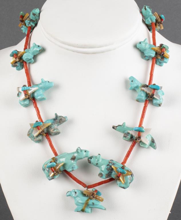 ZUNI SILVER & MULTI-STONE ANIMAL