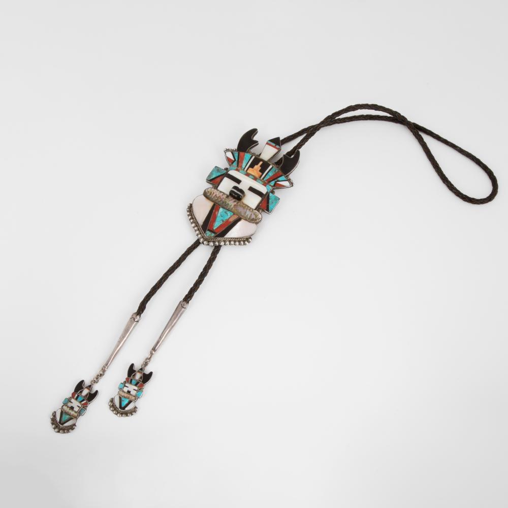 ZUNI, SILVER + MULTI-STONE INLAY
