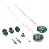 Zuni Silver Pendants, Rings, E