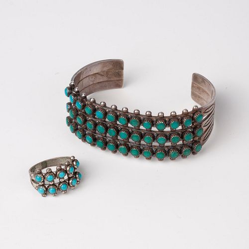 ZUNI SNAKE EYES CUFF & RING,